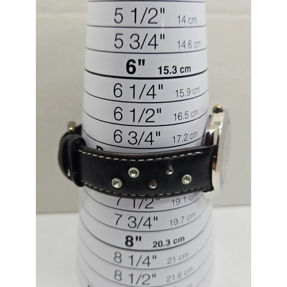 Vintage United Colors Benetton Womens Quartz Watch Black Gemmed Dial New Battery